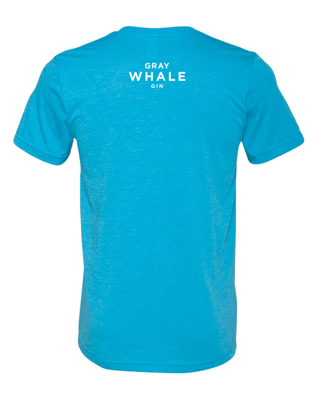 Gray Whale Tee |  Aqua + White